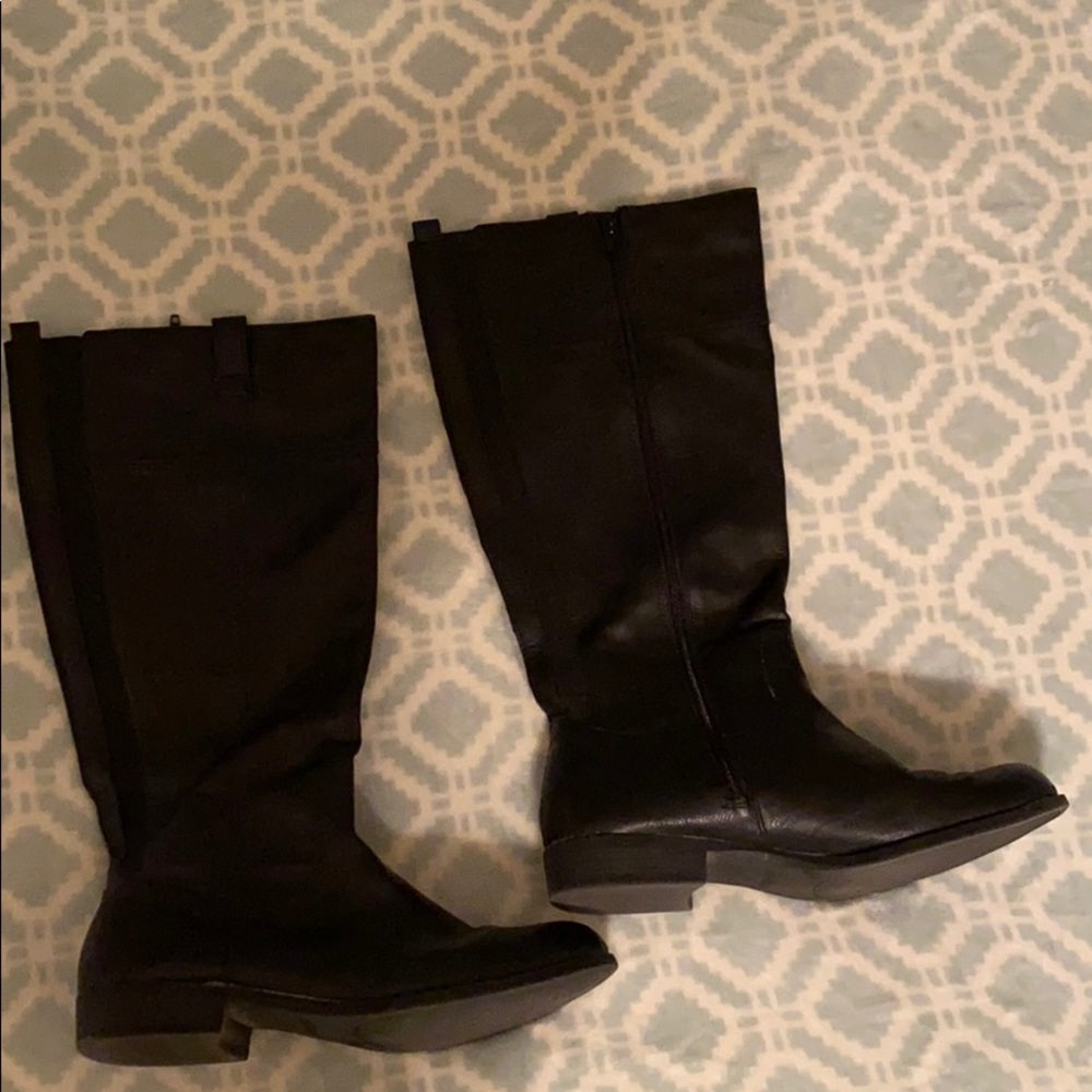 Black knee high boots